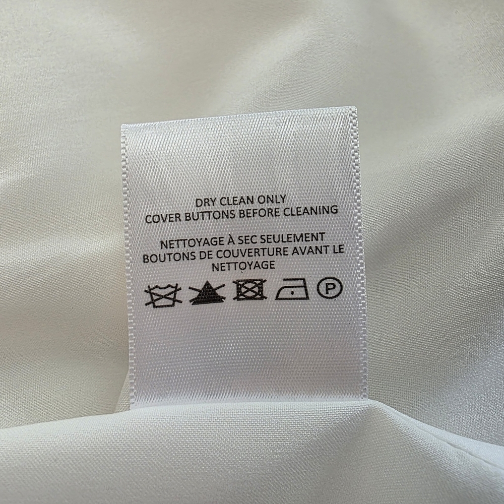 Veronica Beard Isola Stretch Cotton Blend Jacket- Size 14- Off White - Picture 14 of 14